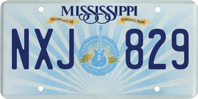 MS license plate NXJ829