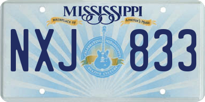 MS license plate NXJ833