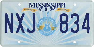 MS license plate NXJ834