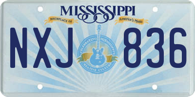 MS license plate NXJ836