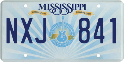 MS license plate NXJ841