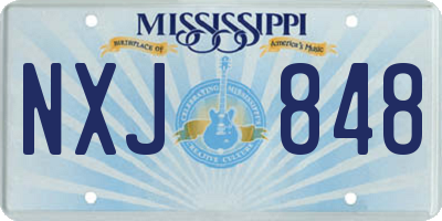 MS license plate NXJ848