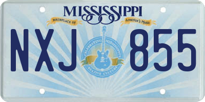 MS license plate NXJ855