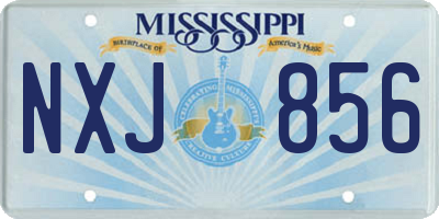 MS license plate NXJ856