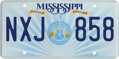 MS license plate NXJ858