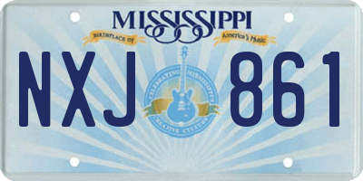 MS license plate NXJ861