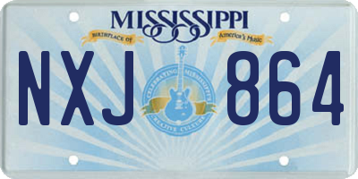 MS license plate NXJ864