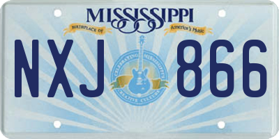 MS license plate NXJ866