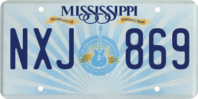 MS license plate NXJ869