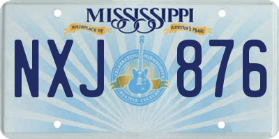 MS license plate NXJ876