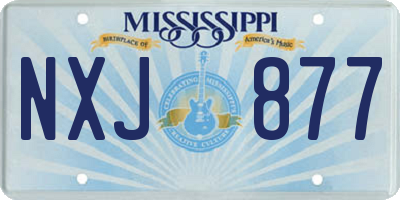 MS license plate NXJ877