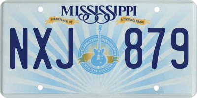 MS license plate NXJ879