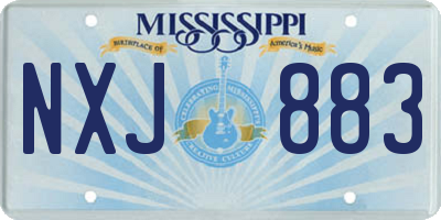 MS license plate NXJ883