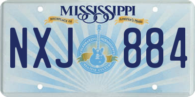 MS license plate NXJ884