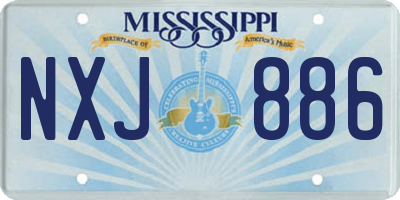 MS license plate NXJ886