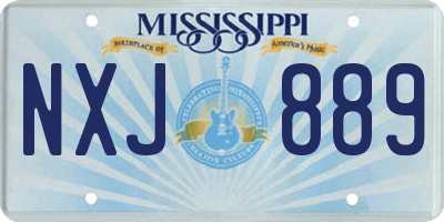 MS license plate NXJ889