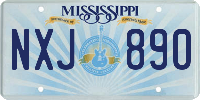 MS license plate NXJ890