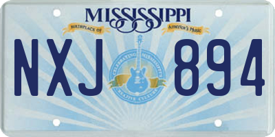 MS license plate NXJ894