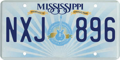 MS license plate NXJ896
