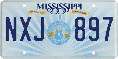 MS license plate NXJ897