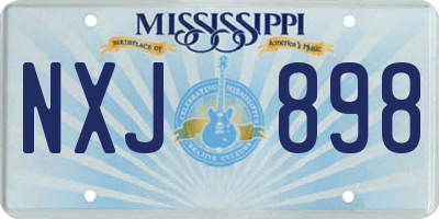 MS license plate NXJ898