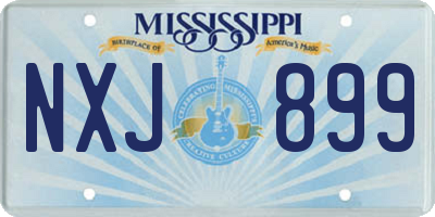 MS license plate NXJ899