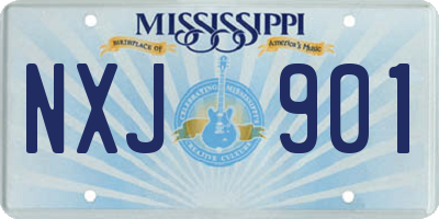 MS license plate NXJ901