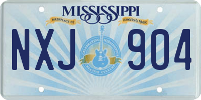 MS license plate NXJ904