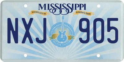 MS license plate NXJ905