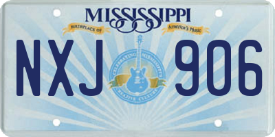 MS license plate NXJ906