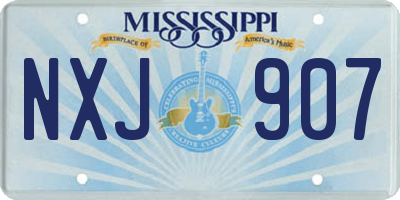 MS license plate NXJ907