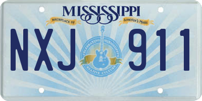 MS license plate NXJ911