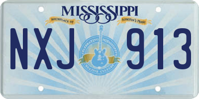 MS license plate NXJ913