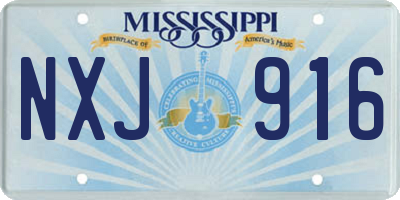 MS license plate NXJ916