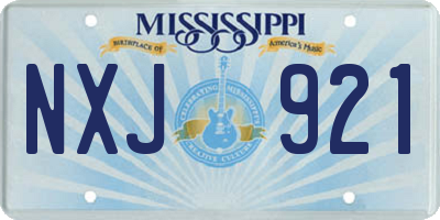 MS license plate NXJ921