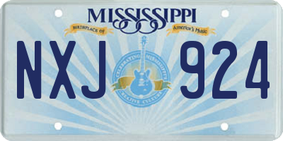 MS license plate NXJ924
