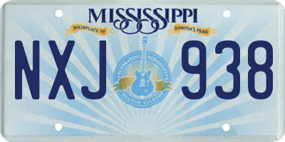 MS license plate NXJ938
