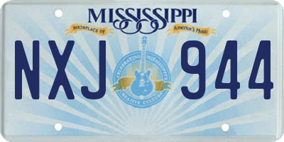 MS license plate NXJ944