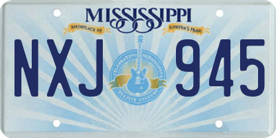 MS license plate NXJ945