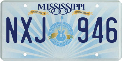 MS license plate NXJ946