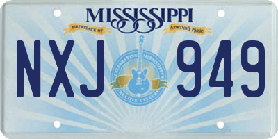 MS license plate NXJ949