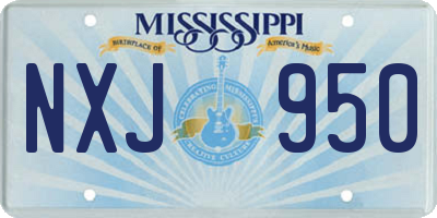 MS license plate NXJ950