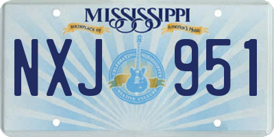 MS license plate NXJ951