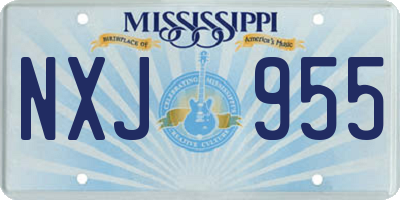 MS license plate NXJ955