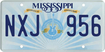 MS license plate NXJ956
