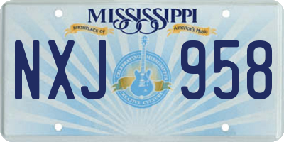MS license plate NXJ958