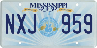 MS license plate NXJ959