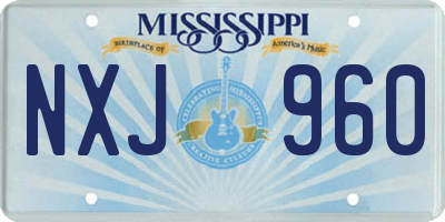 MS license plate NXJ960
