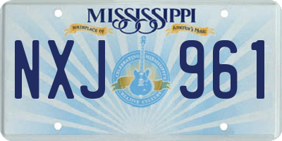 MS license plate NXJ961