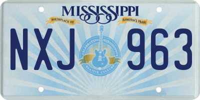 MS license plate NXJ963